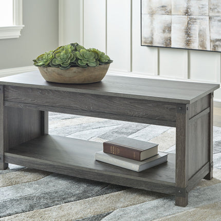 Freedan - Grayish Brown - 3 Pc. - Coffee Table, 2 End Tables Signature Design by Ashley® 