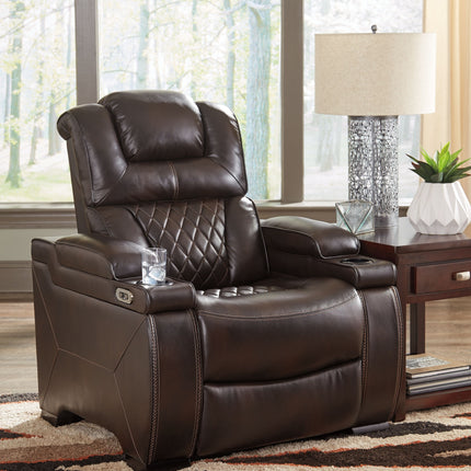 Warnerton - Brown Dark - Pwr Recliner/Adj Headrest Signature Design by Ashley® 