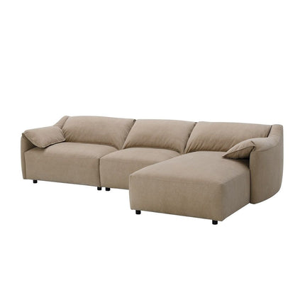 Veata - Sectional Sofa - Light Brown Suede Velvet ACME 