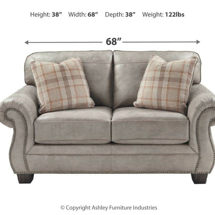 Olsberg - Steel - Loveseat Ashley Furniture 