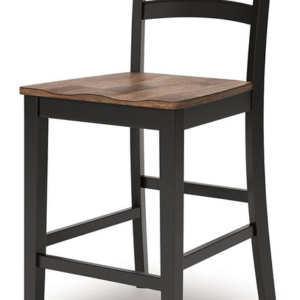 Wildenauer - Brown / Black - Barstool (Set of 2) Signature Design by Ashley® 