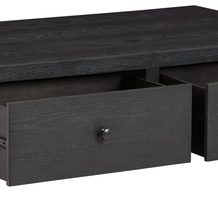 Foyland - Black - Cocktail Table With Storage Signature Design by Ashley® 