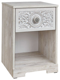 Thumbnail for Paxberry - Whitewash - One Drawer Night Stand Ashley Furniture 