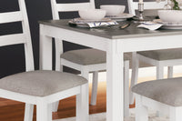 Thumbnail for Stonehollow - White / Gray - Rectangular Drm Table Set (Set of 6) - Tony's Home Furnishings