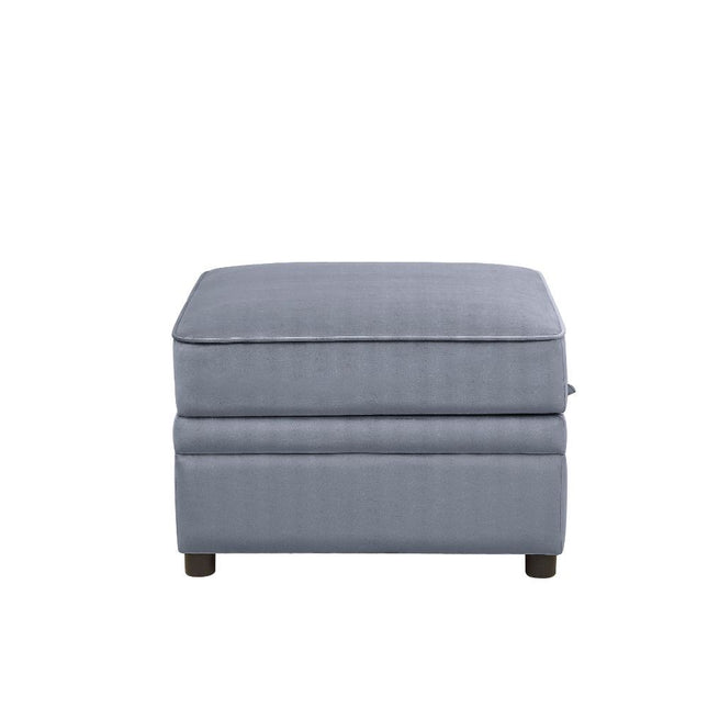 Bois II - Ottoman - Gray Velvet ACME 