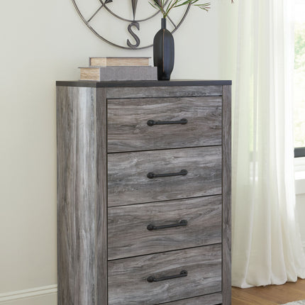 Bronyan - Dark Gray - Four Drawer Chest Signature Design by Ashley® 