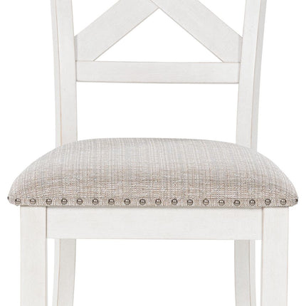 Robbinsdale - Antique White - Dining Upholstered Side Chair (Set of 2) Signature Design by Ashley® 