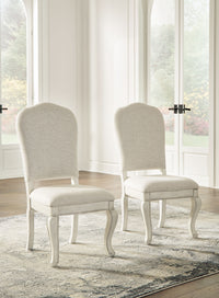 Thumbnail for Arlendyne - Antique White - Dining Uph Side Chair (Set of 2) - Tony's Home Furnishings