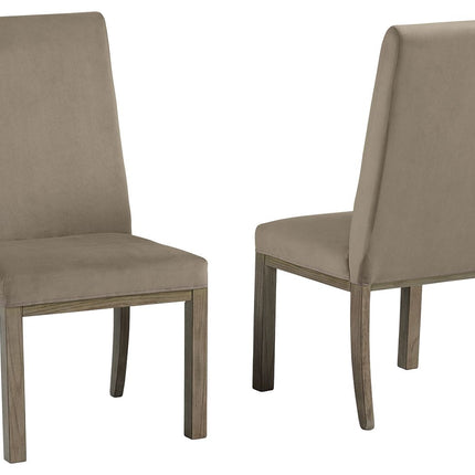 Chrestner - Gray / Brown - Dining Uph Side Chair (Set of 2) Signature Design by Ashley® 