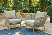 Thumbnail for Swiss Valley - Beige - Lounge Chair W/Cushion (Set of 2) - Tony's Home Furnishings