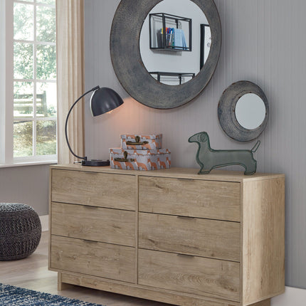 Oliah - Beige - Six Drawer Dresser - 31'' Height Signature Design by Ashley® 