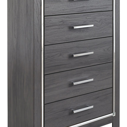 Lodanna - Gray - Five Drawer Chest Ashley Furniture 