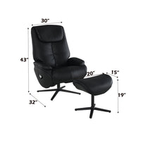Labonita - Motion Accent Chair With Swivel & Ottoman - Black ACME 