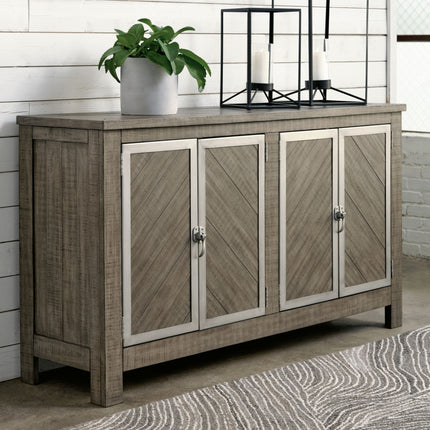 Krystanza - Weathered Gray - Dining Room Server Millennium® by Ashley 