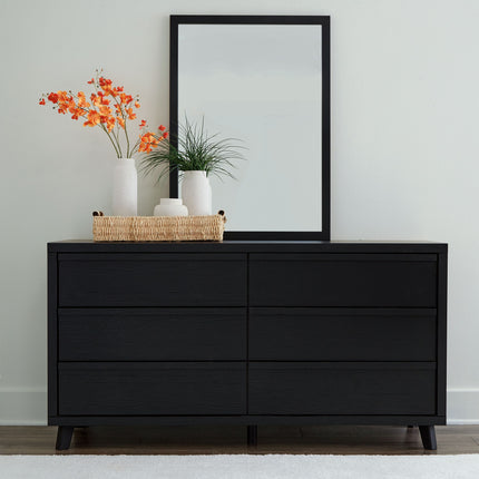 Danziar - Black - Dresser And Mirror Signature Design by Ashley® 