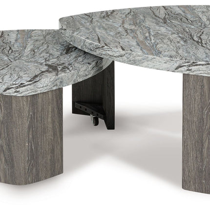 Surmour - Gray / Brown - Stacked Cocktail Table Signature Design by Ashley® 