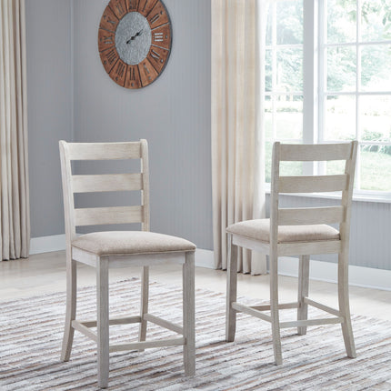 Skempton - White - Upholstered Barstool (Set of 2) Signature Design by Ashley® 