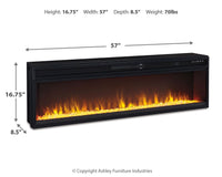 Entertainment - Black - Wide Fireplace Insert Ashley Furniture 