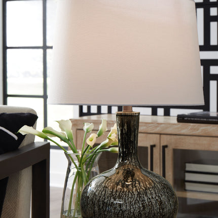 Tenslow - Antique Black - Glass Table Lamp Signature Design by Ashley® 