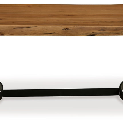 Fortmaine - Brown / Black - Rectangular Cocktail Table Signature Design by Ashley® 