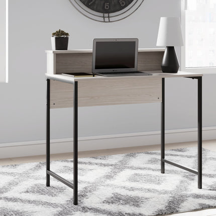 Bayflynn - White / Black - Home Office Desk With Hutch Signature Design by Ashley® 