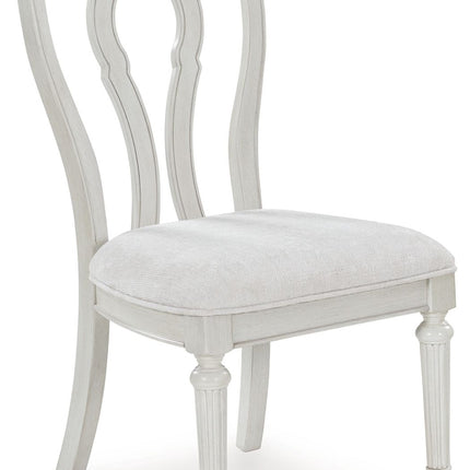 Montelaine - Antique White - Dining Upholstered Side Chair (Set of 2) Benchcraft® 