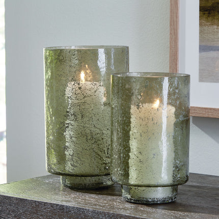 Clarkton - Green - Candle Holder Set (Set of 2) Signature Design by Ashley® 