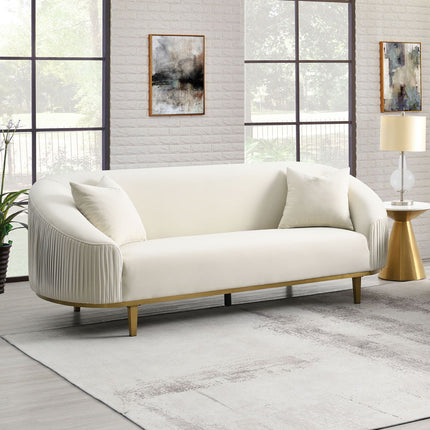 Martina - Sofa With 2 Pillows - Ivory Velvet ACME 