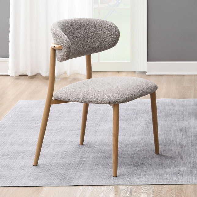 Kacey - Side Chair (Set of 2) - Gray Boucle & Natural Finish ACME 