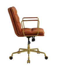 Dudley - Executive Office Chair - Rust Top Grain Leather - Tony's Home Furnishings