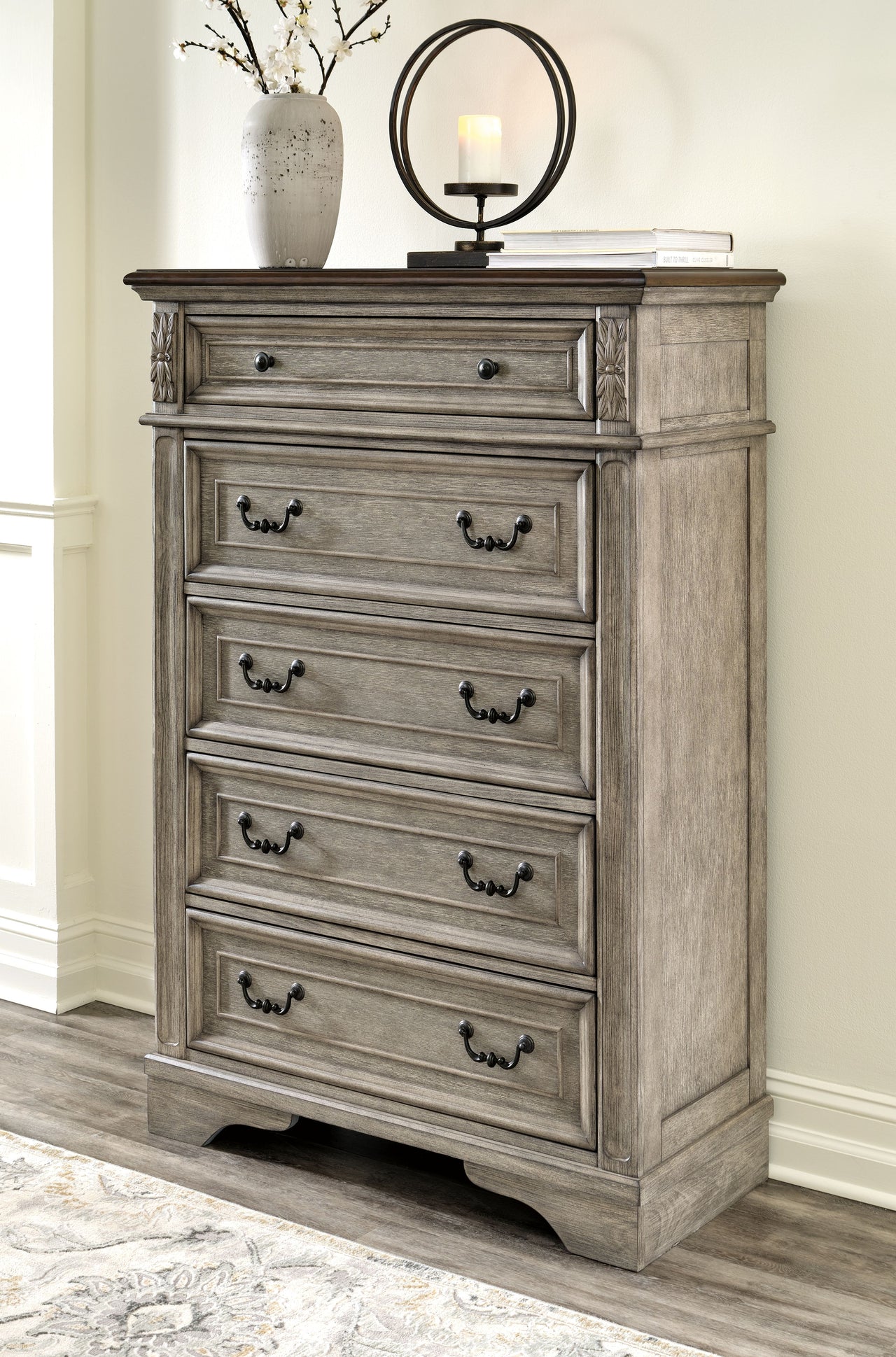 Lodenbay - Antique Gray - Five Drawer Chest - Tony's Home Furnishings