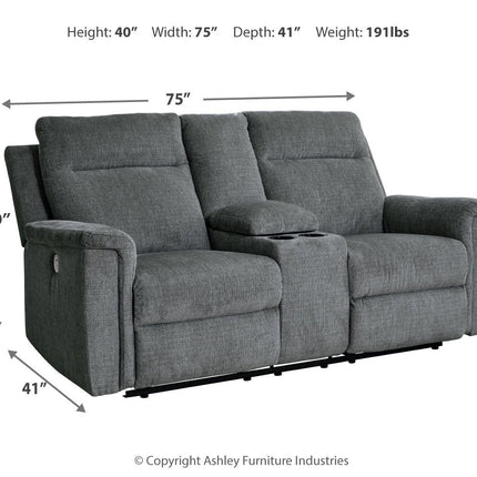 Barnsana - Dbl Power Reclining Loveseat With Console Signature Design by Ashley® 