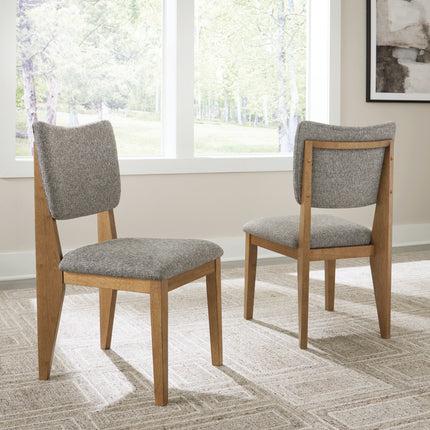 Sherbana - Light Brown - Dining Upholstered Side Chair (Set of 2) Signature Design by Ashley® 