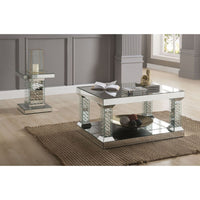 Nysa - End Table - Mirrored & Faux Crystals - 20