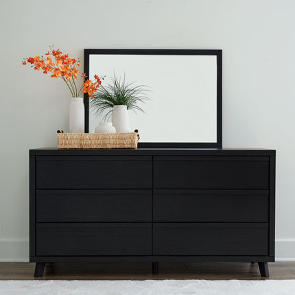 Danziar - Black - Dresser And Mirror Signature Design by Ashley® 