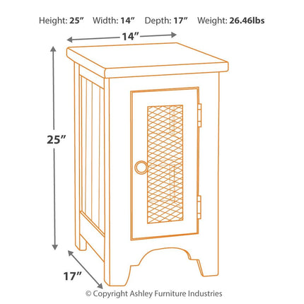 Wystfield - White / Brown - Chair Side End Table Ashley Furniture 