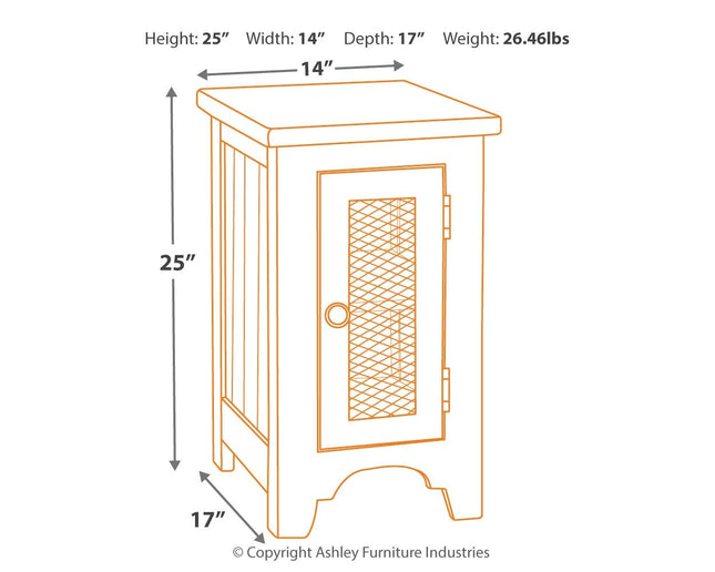 Wystfield - White / Brown - Chair Side End Table Ashley Furniture 