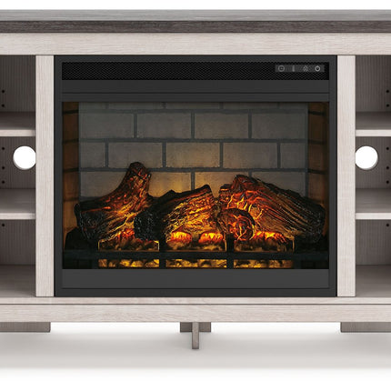 Dorrinson - Corner TV Stand With Fireplace Insert Signature Design by Ashley® 