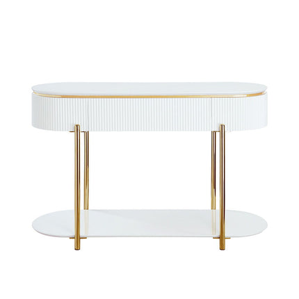 Daveigh - Sofa Table - White High & Gold ACME 