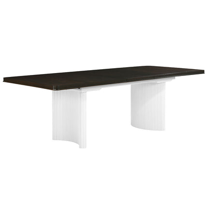 Carena - Dining Table With Leaf - White & Brown Finish ACME 