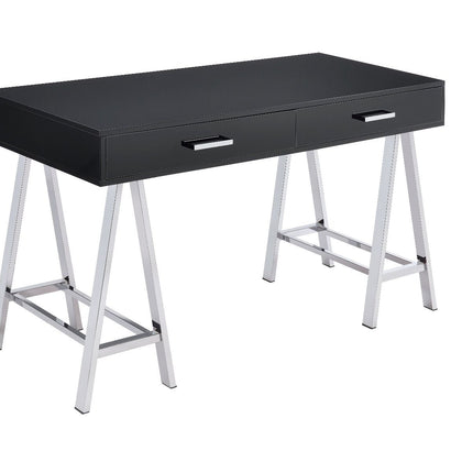 Coleen - Desk - Black High Gloss & Chrome Finish ACME 