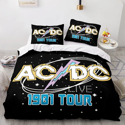 AC DC Cosplay 3 Piece Bedding Set Quilt Covers Without Filler