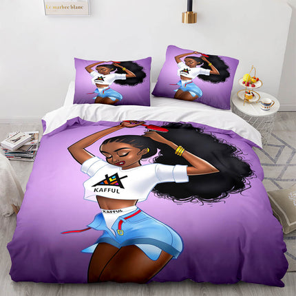 African Girls Cosplay Bedding Sets Quilt Covers Room Decoration