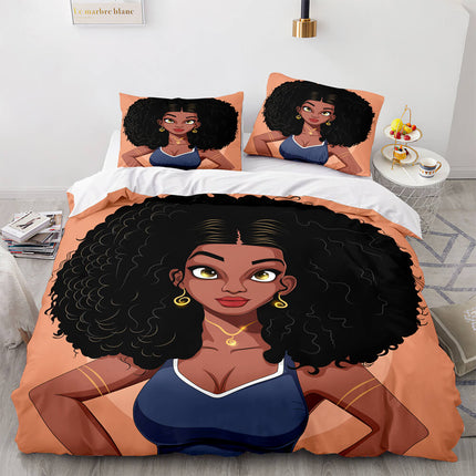 African Girls Cosplay Bedding Sets Quilt Covers Room Decoration