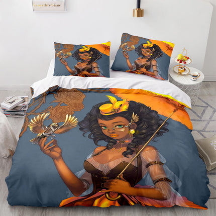 African Girls Cosplay Bedding Sets Quilt Covers Room Decoration