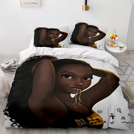 African Girls Cosplay Bedding Sets Quilt Covers Room Decoration