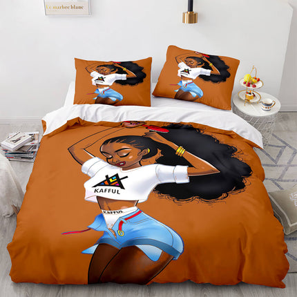 African Girls Cosplay Bedding Sets Quilt Covers Room Decoration