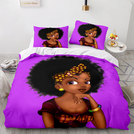 African Girls Cosplay Bedding Sets Quilt Covers Room Decoration