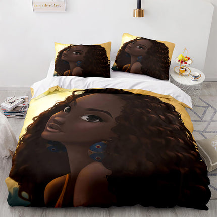 African Girls Cosplay Bedding Sets Quilt Covers Room Decoration