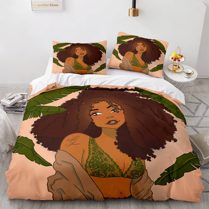 African Girls Cosplay Bedding Sets Quilt Covers Room Decoration